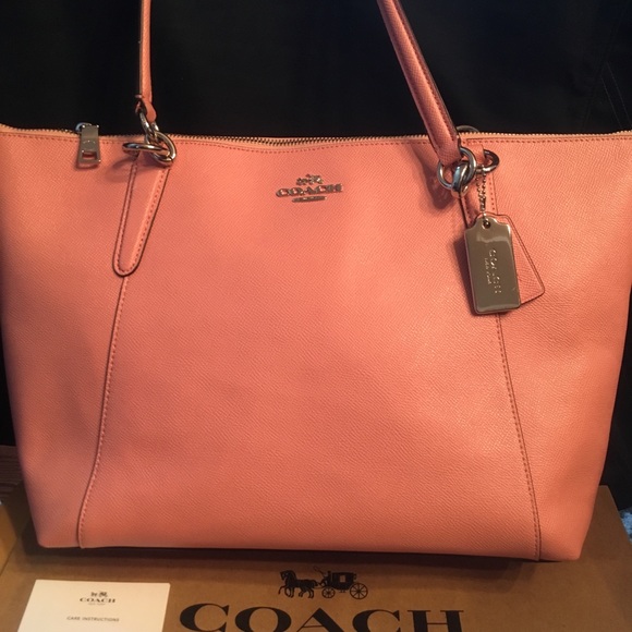Coach Handbags - Coach Ava crossgrain leather shoulder petal pink